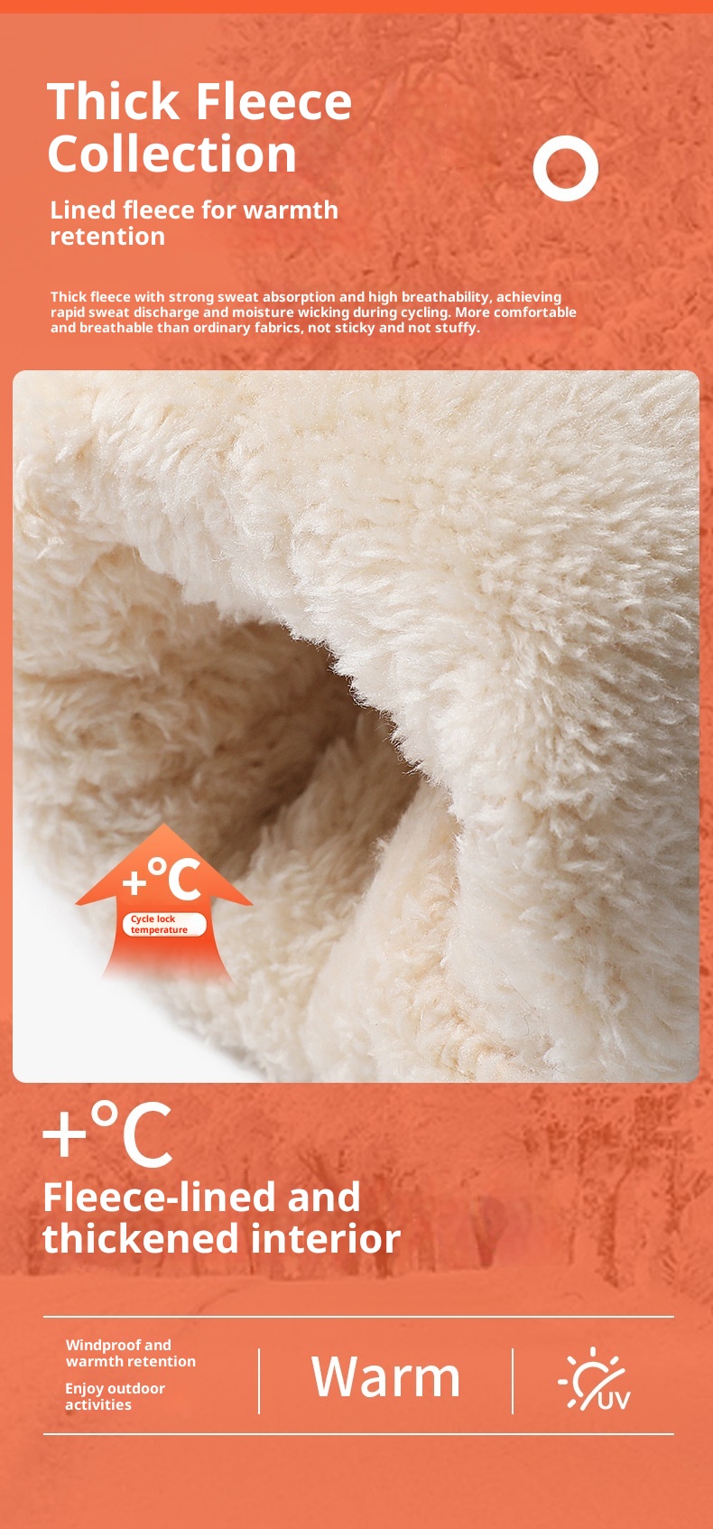 Combinaison de ski ActiveGo Outdoor pour hommes et femmes, doublée polaire, épaisse, tactile, coupe-vent, imperméable, idéale pour le cyclisme et électrique._voghion.com