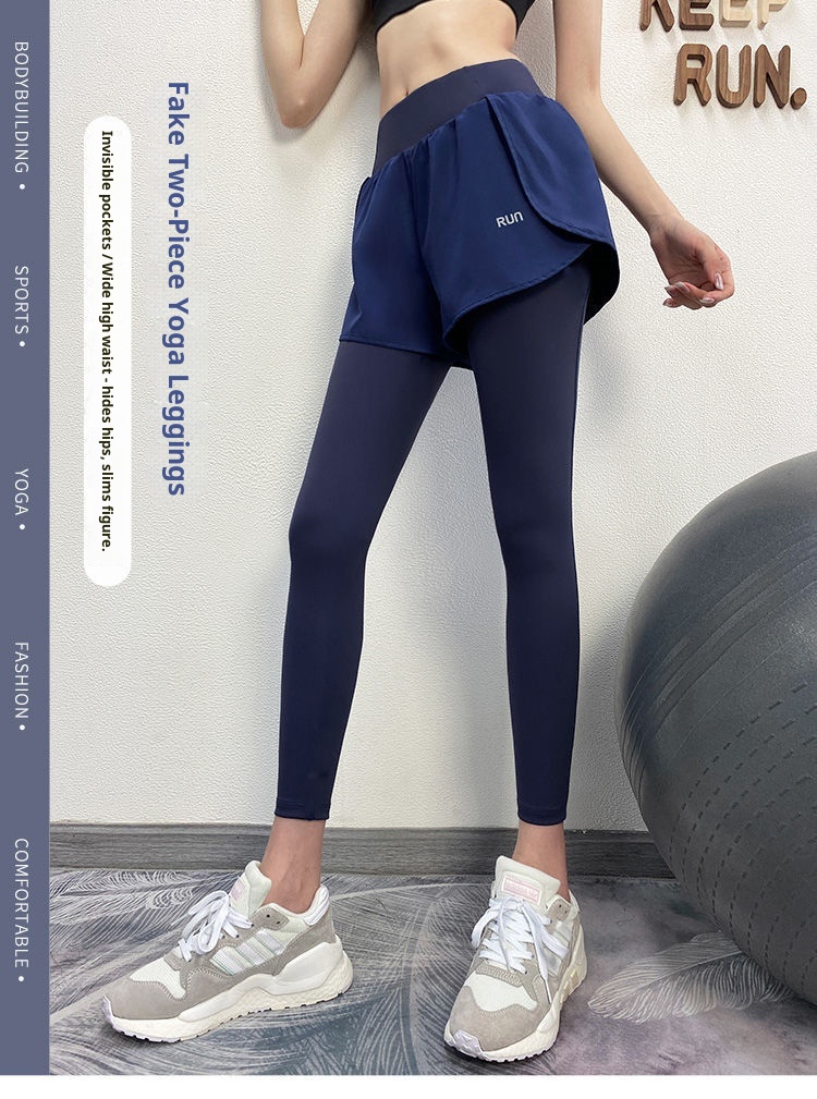 Ensemble deux pièces fitness femme 001, pantalon de sport moulant et extensible pour la course, jupe à porter en extérieur, séchage rapide, idéal pour le printemps et l'été._voghion.com