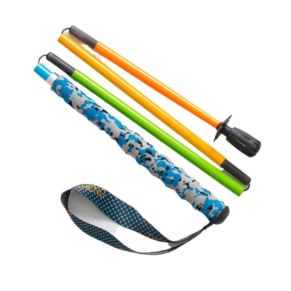 001 Bastone da trekking pieghevole a cinque sezioni in fibra di carbonio ad alto modulo ultraleggero, fornitura diretta dalla fabbrica_voghion.com