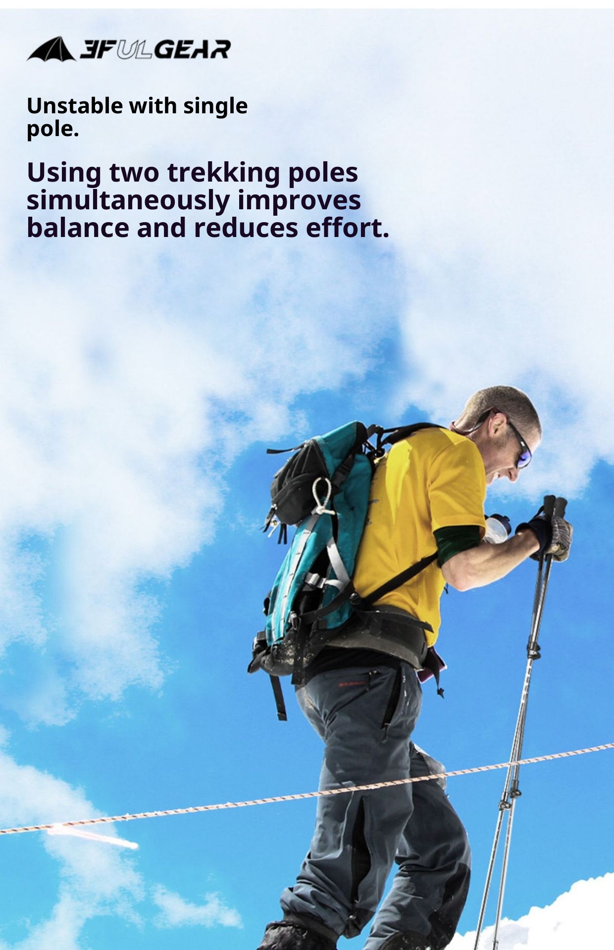 001 Sanfeng Ultra-light Fiber Trekking Poles Outdoor Telescopic Carbon Aluminum Alloy Walking Sticks Hiking Climbing_voghion.com