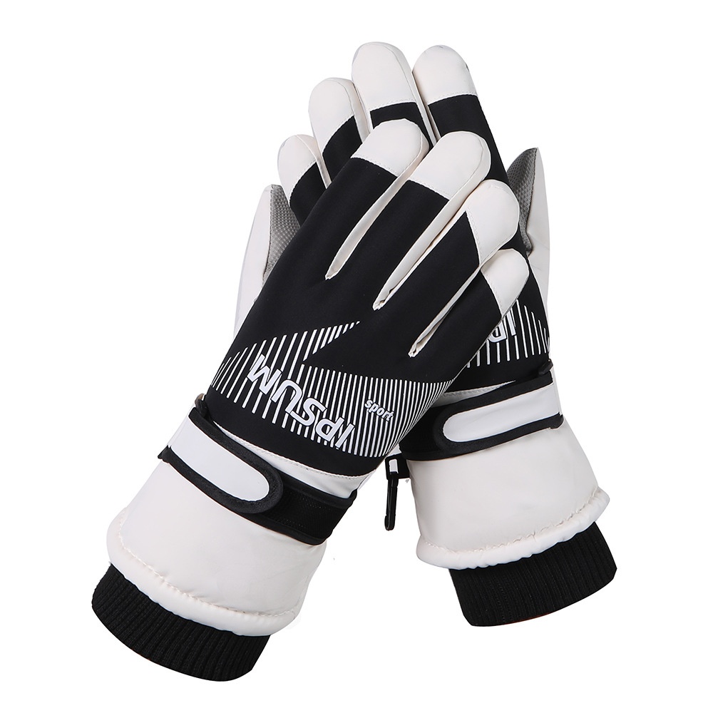 001 Neue, dicke Winterhandschuhe für Herren zum Skifahren und Radfahren, warm, fleecegefüttert, winddicht, wasserdicht, touchscreentauglich, modisch_voghion.com