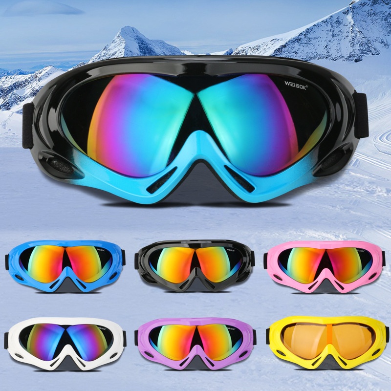 Gafas de montaña de una sola capa para adultos y niños (modelo 001). Resistentes al viento y al polvo. Fabricante de equipos de esquí para exteriores. Envío directo._voghion.com