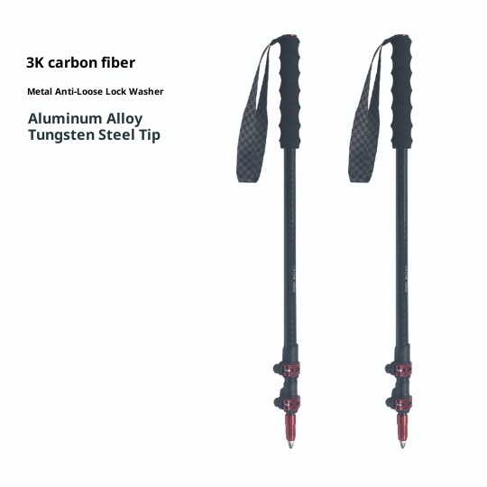 001 Mini bastone da passeggio in fibra di carbonio per bambini, leggero, pieghevole, da escursionismo, per esterni, portatile, attrezzatura da arrampicata_voghion.com