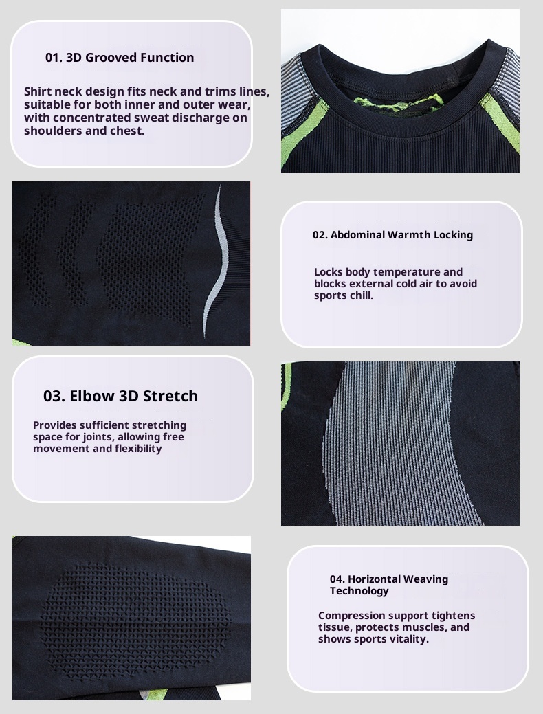 001 Set di biancheria intima termica a compressione per uomo e donna, per sport all'aria aperta, da sci, ad asciugatura rapida, autunno inverno_voghion.com
