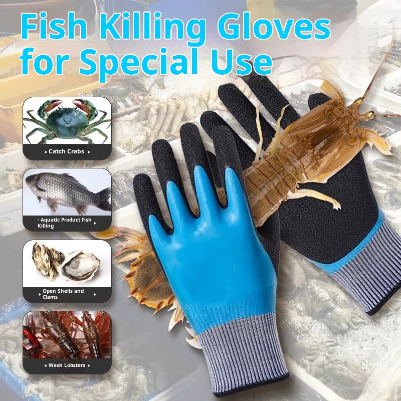 001 Guanti speciali per la ricerca di cibo in mare, guanti impermeabili e antiforatura per bambini, protezione del lavoro per adulti, resistenti al taglio,_voghion.com