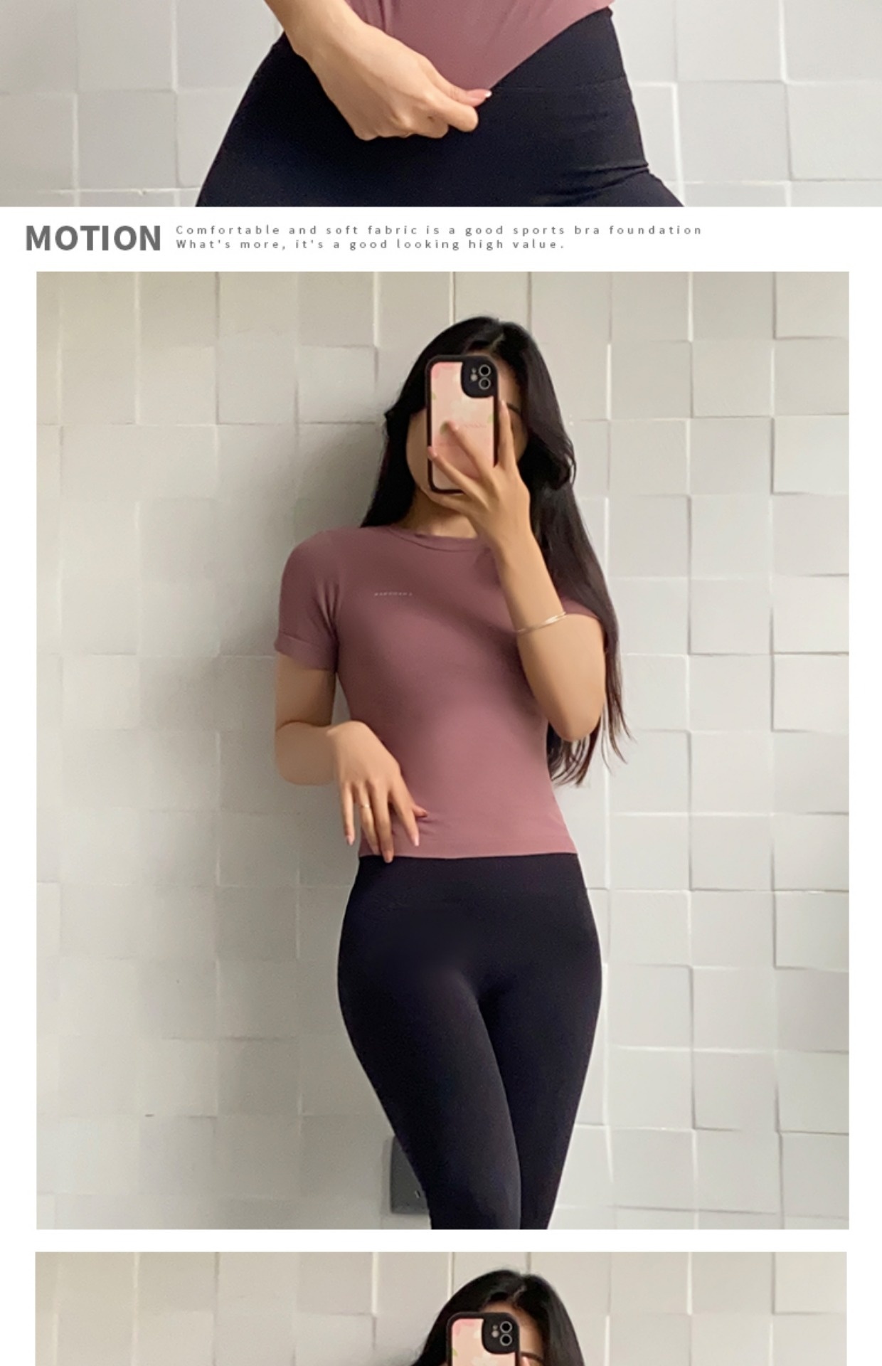 Camiseta deportiva corta de cuello redondo para correr, entrenar y yoga, de media manga, ideal para mujeres de Internet, de secado rápido._voghion.com