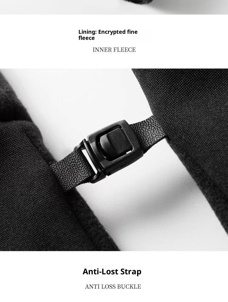 001 Thermal Women's Cycling Gloves Fleece Lined Thickened Windproof Touchscreen Electric Motorcycle Winter Skiing Outdoor_voghion.com