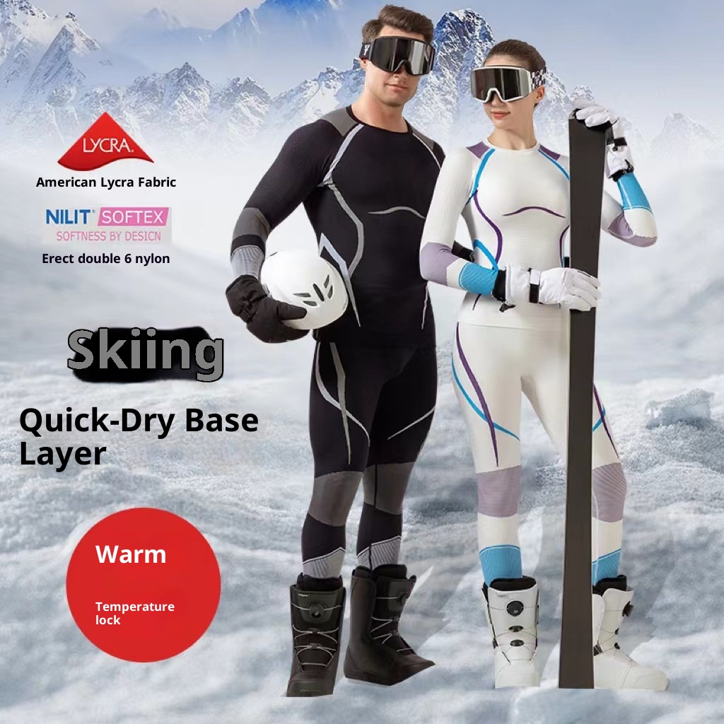 001 Outdoor Special Abbigliamento da sci a compressione ad asciugatura rapida per uomo e donna, autunno inverno, attillato, termico traspirante_voghion.com