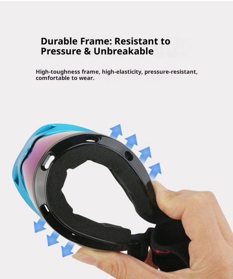 Gafas de montaña de una sola capa para adultos y niños (modelo 001). Resistentes al viento y al polvo. Fabricante de equipos de esquí para exteriores. Envío directo._voghion.com