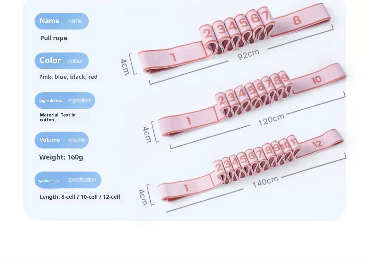 001 Segmentiertes digitales Yoga-Tanz-Ballett-Training Spezial-Dehnung Schulteröffnung Schönheits-Rücken-Widerstandsband_voghion.com