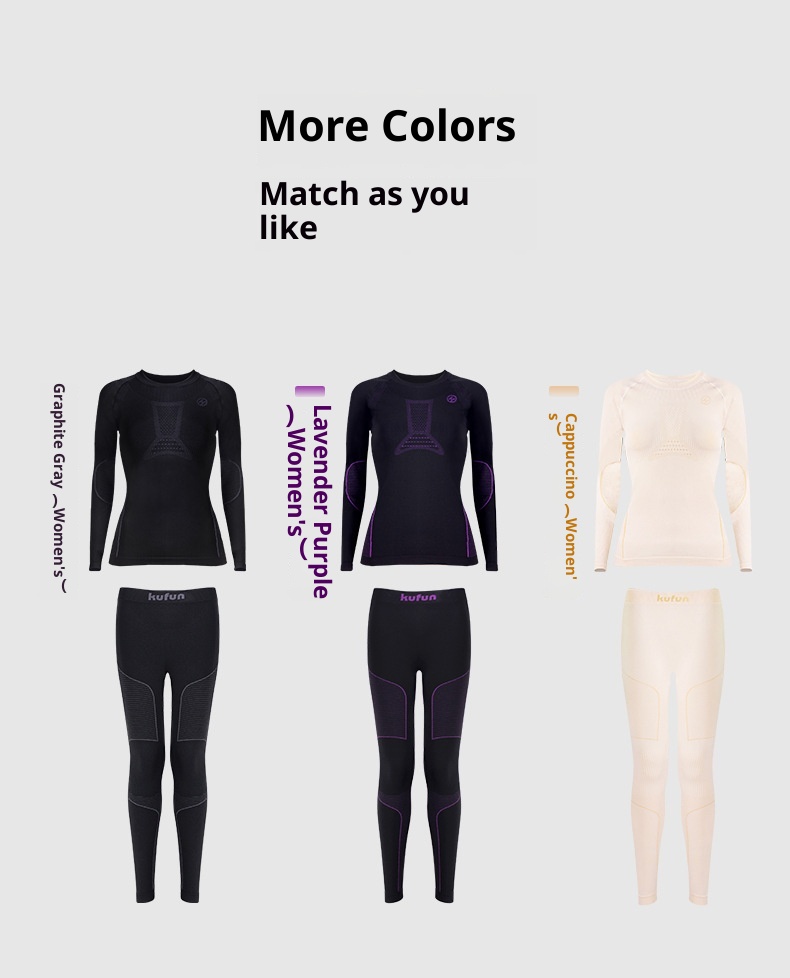 001 Kufeng Ski Quick-Dry Thermal Compression Base Layer Underwear For Women And Men Outdoor Hiking Sports Sweat-Wicking_voghion.com