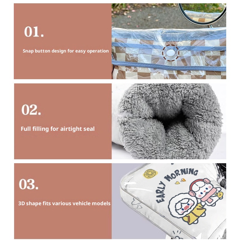 001 New Electric Bike Winter Warm Waterproof Motorcycle Bicycle Thickened Windproof Cold-Proof Cotton-Padded Riding_voghion.com