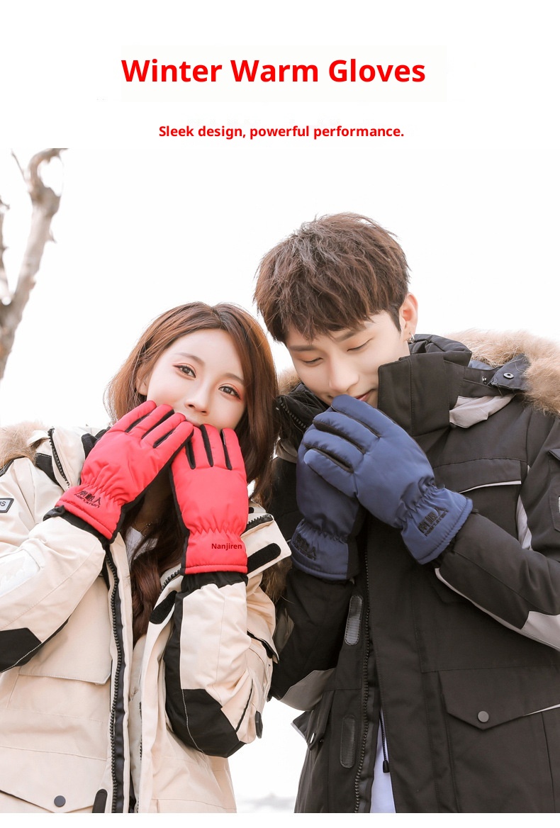 ActiveGo Herfst Winter Verdikt Katoen Heren, Winddicht En Warm, Outdoor Touchscreen Voor Dames, Fiets Motorfiets Koppel Ski_voghion.com