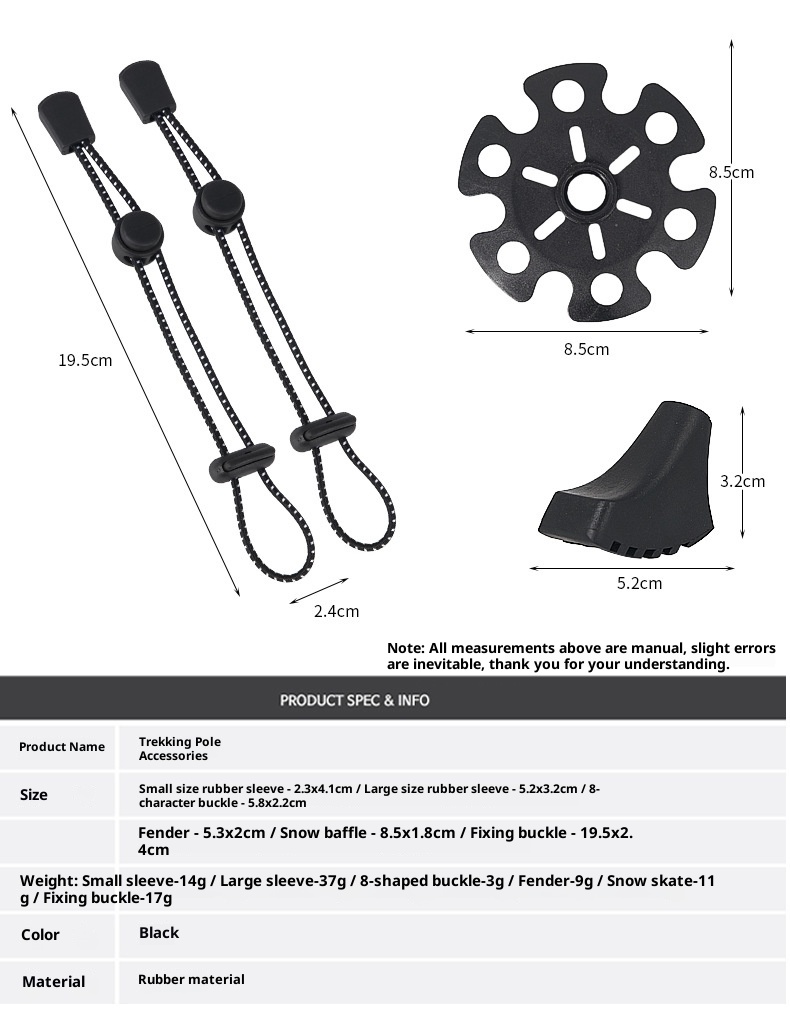 001 Accessori per bastoncini da trekking all'aperto Supporto protettivo per fango con fiocco di neve Vassoio per trascinamento neve Copripiedi all'ingrosso_voghion.com