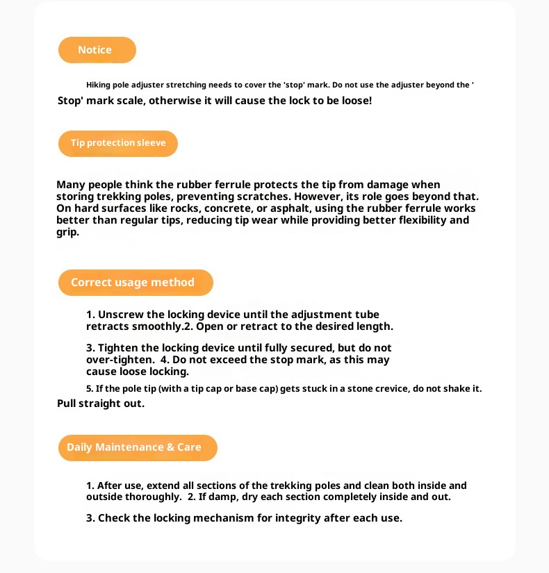 001 6061 Aviation Aluminum Alloy Cleye Outdoor Hiking Telescopic Trekking Pole Walking Stick Crutch Four Section Straight_voghion.com