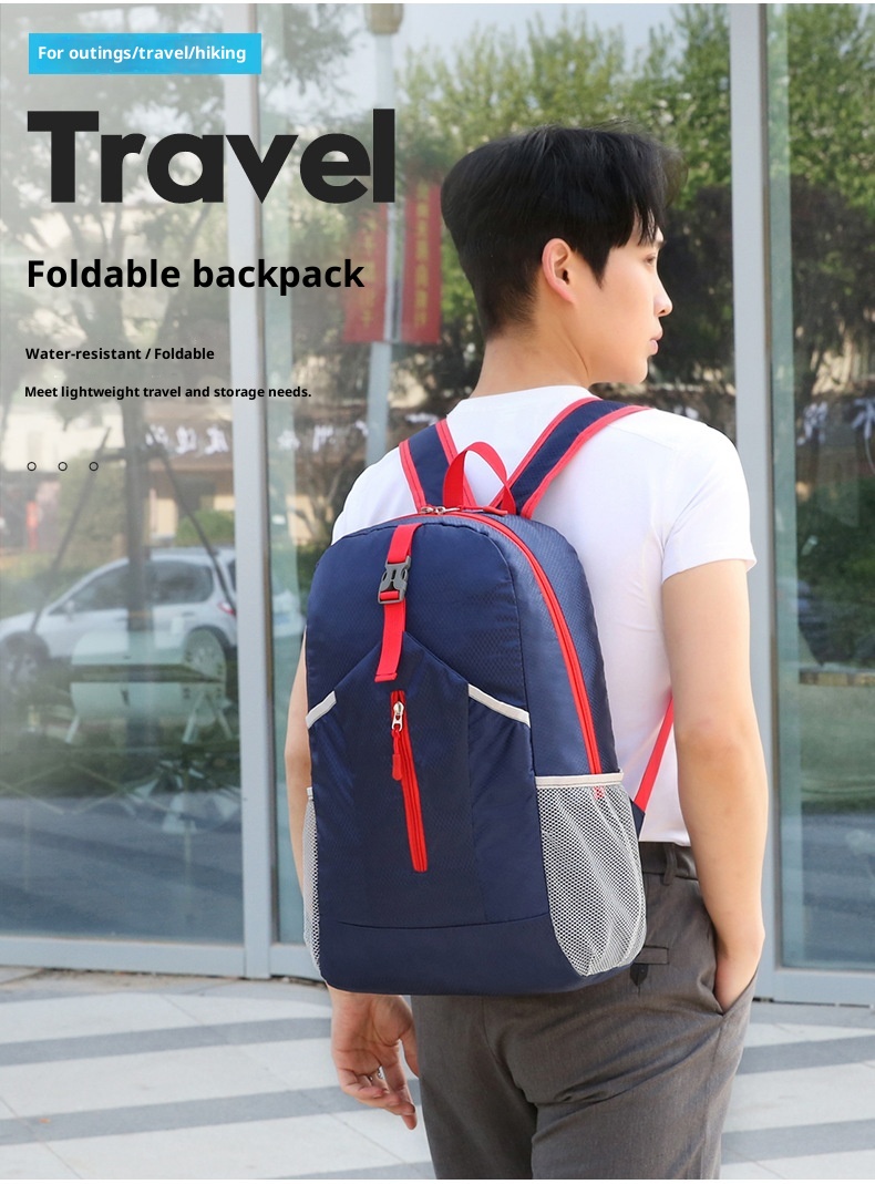 001 Nuovo zaino di grande capacità per uomo e donna, borsa portaoggetti pieghevole, borsa da escursionismo e ciclismo ultraleggera e resistente all'acqua_voghion.com