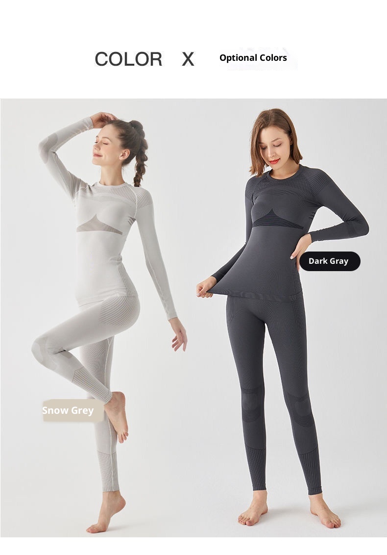 001 Set di abbigliamento da corsa a compressione traspirante e traspirante, abbigliamento da sci, intimo ad asciugatura rapida, intimo unisex_voghion.com