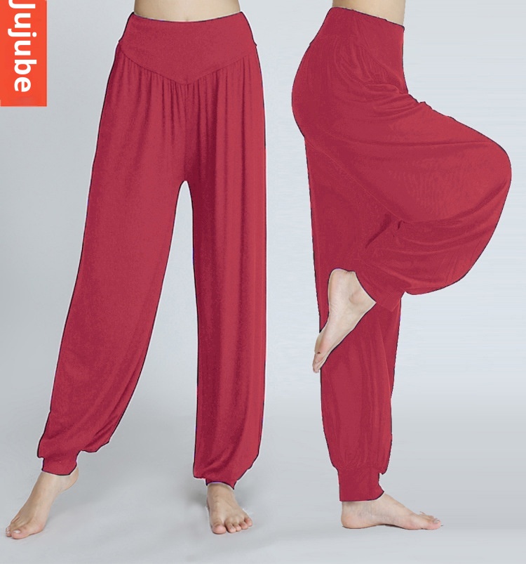 001 New Style Foreign Trade Cross-Border Yoga Modal Exercise Sports Long Square Dance Loose Plus Size Lantern Pants_voghion.com