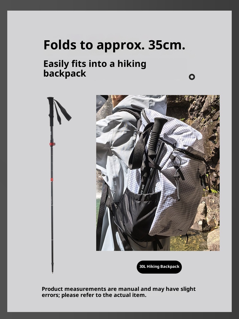 001 Bastone da passeggio professionale pieghevole in lega di alluminio 7075 per esterni, attrezzatura da escursionismo, ultraleggero, portatile, per uomo_voghion.com