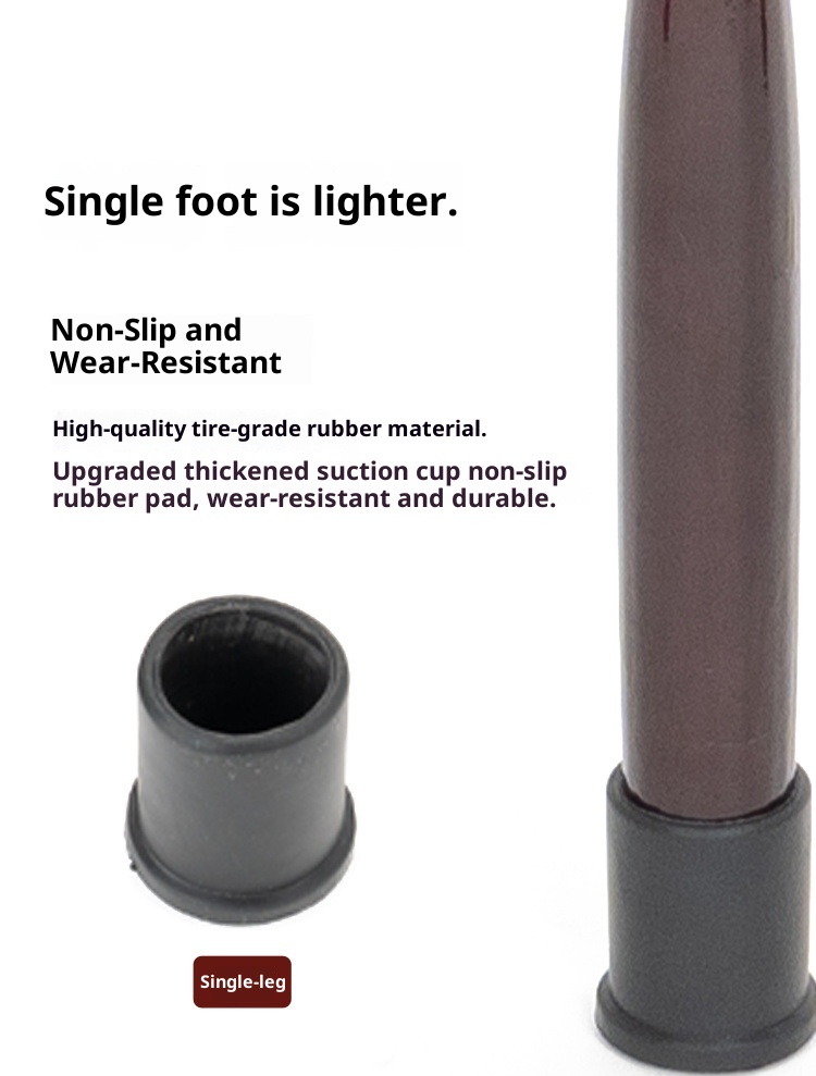 001 Bastone da passeggio in legno massello antiscivolo per anziani con impugnatura a forma di testa di drago, leggero, a quattro zampe, anticaduta_voghion.com