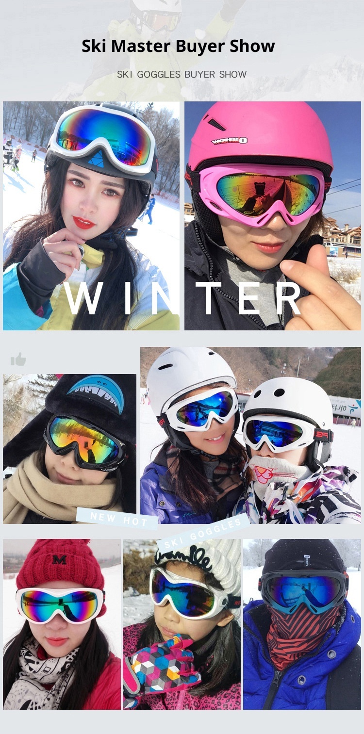 Gafas de montaña de una sola capa para adultos y niños (modelo 001). Resistentes al viento y al polvo. Fabricante de equipos de esquí para exteriores. Envío directo._voghion.com