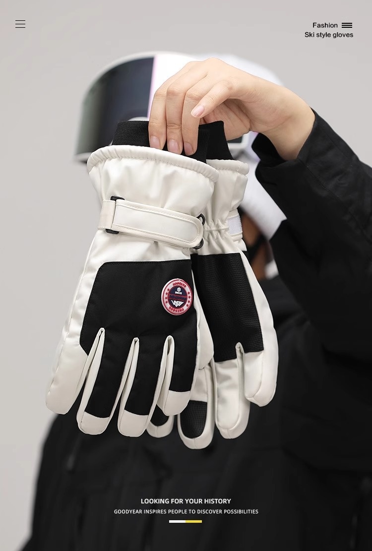001 Winterskihandschoenen voor mannen en vrouwen, buitensporten, elektrische fiets, fleecevoering, warm, winddicht, waterafstotend,_voghion.com