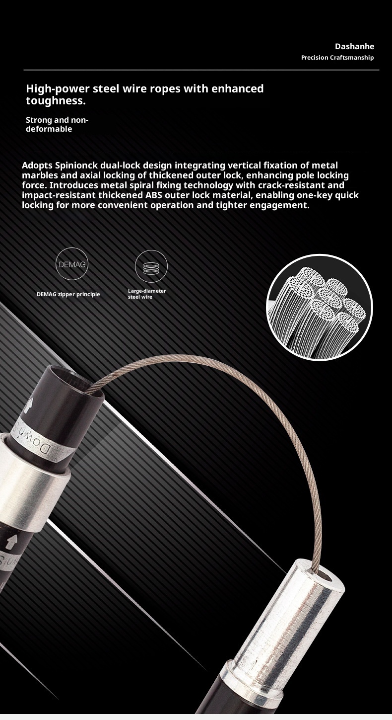 001 Bastone telescopico pieghevole leggero multifunzionale per arrampicata, escursionismo, camminata, antiscivolo_voghion.com