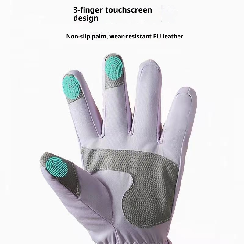001 Winter Ski Outdoor Fietsen Warm Koudbestendig Winddicht Waterdicht Fleece Gevoerd Verdikt Touchscreen Handschoenen Groothandel_voghion.com