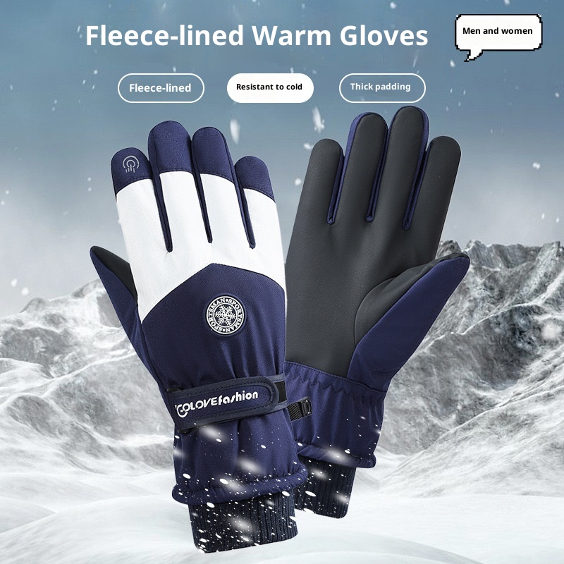 001 Footprint Premium Ski Cycling Gloves Men Winter Waterproof Windproof Riding Motorcycle Touchscreen Cold Resistant_voghion.com
