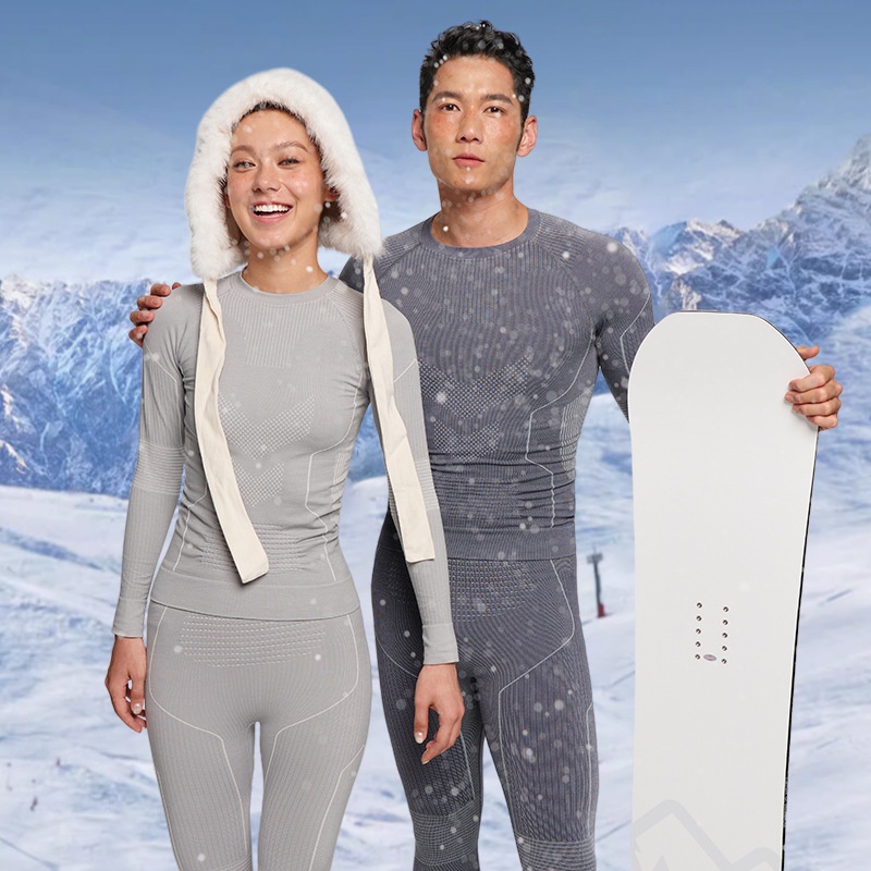 001 Merino Yünlü Hızlı Kuruyan Giysiler Erkekler Kadınlar Açık Hava Yürüyüşü Kayak Termal İç Çamaşırı Nem Emici Sonbahar ve Kış_voghion.com