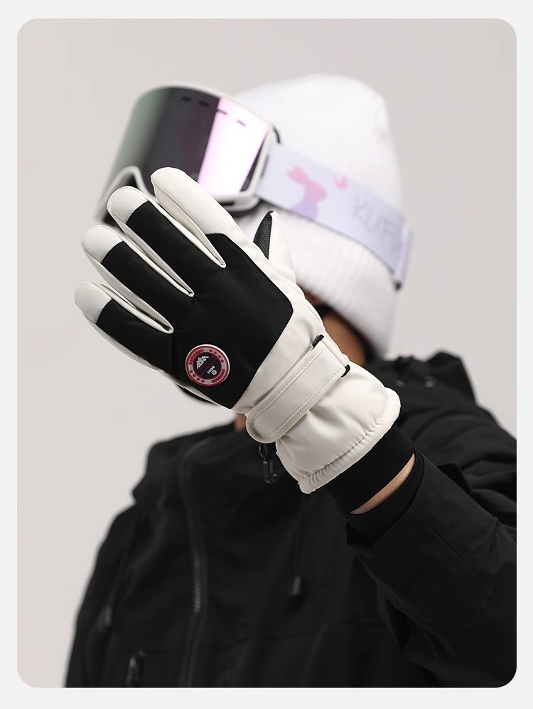 001 Winterskihandschoenen voor mannen en vrouwen, buitensporten, elektrische fiets, fleecevoering, warm, winddicht, waterafstotend,_voghion.com