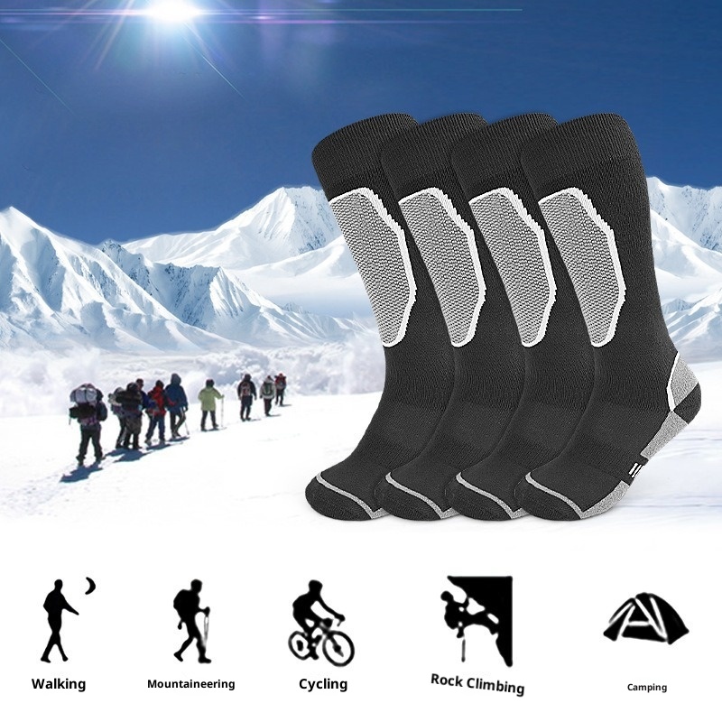 001 001 New Ski Outdoor Sports Thickened Hiking Non-Slip Long Tube Sweat-Absorbing Breathable Thermal Socks Wholesale_voghion.com