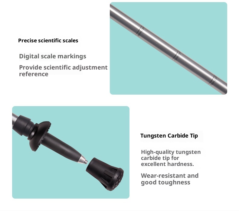 001 Robinson Kinder-Trekkingstock aus Aluminiumlegierung mit externer Verriegelung, ultraleicht, kurz, teleskopierbar, tragbar, für Jugendliche, Jungen und_voghion.com