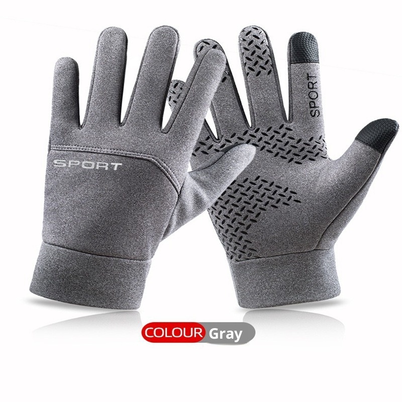 001 Winterwarme Handschuhe für Outdoor-Sportarten wie Skifahren, Laufen und Radfahren, mit Fleece gefüttert, dick, Touchscreen-geeignet, winddicht und wasserdicht_voghion.com
