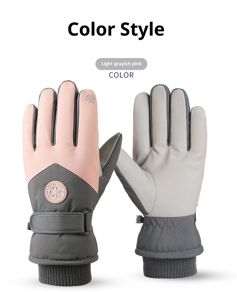 001 Ski voor mannen en vrouwen Winter Touchscreen Warm Fleece gevoerd Verdikt Fietsen Waterdicht Buitenrijden Antislip Katoen_voghion.com