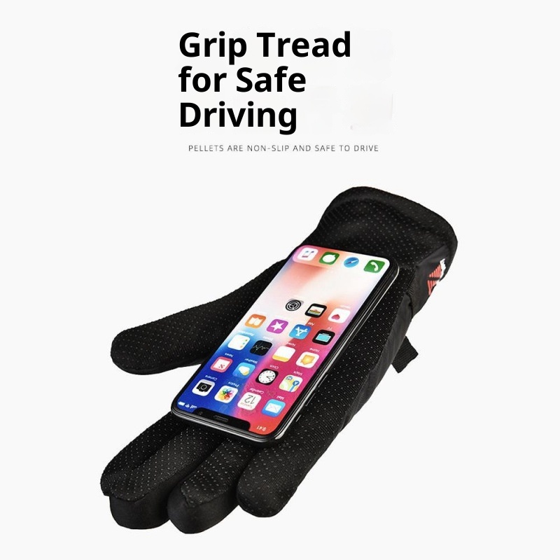 001 Men's Winter Women's Warm Cycling Cold-Proof Fleece-Lined Thickened Windproof Waterproof Motorcycle Skiing Cotton Gloves_voghion.com