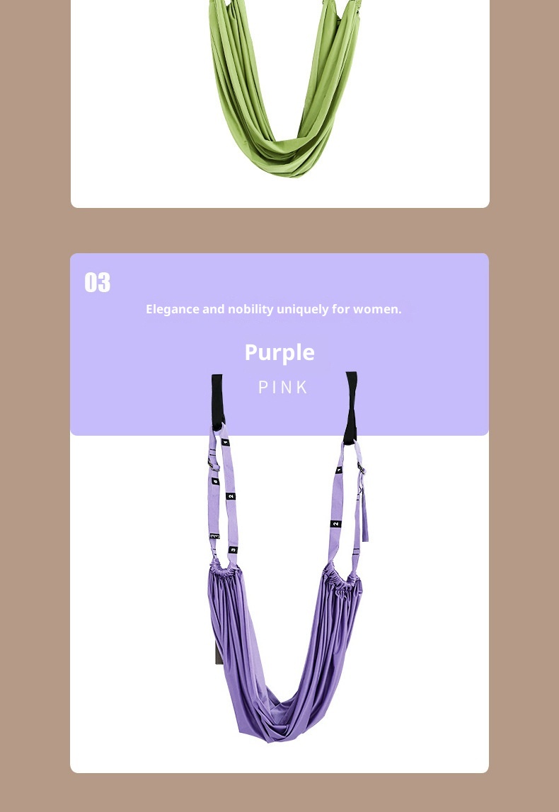 001 Hava İpi Tek Kelimelik At Alt Sırt Eğitmeni Bölme İnversiyon Yoga Yardımı Direnç Bandı Dans Esneme Kayışı_voghion.com