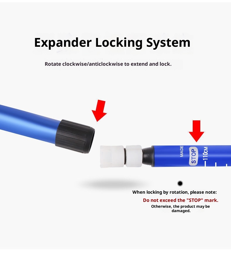 001 Attrezzatura per l'escursionismo: bastoncini da trekking, stampelle per anziani, camminata, escursionismo telescopico in lega di alluminio ultraleggero_voghion.com