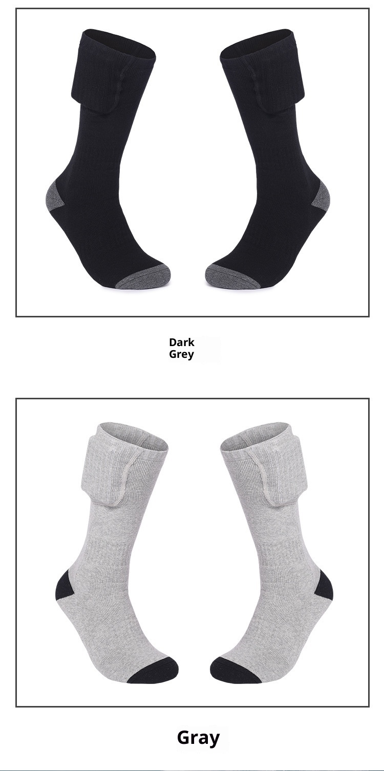 001 001 Scaldapiedi elettrico riscaldato ricaricabile per sci, per donna, inverno, uomo, calzini riscaldanti spessi e caldi all'ingrosso_voghion.com