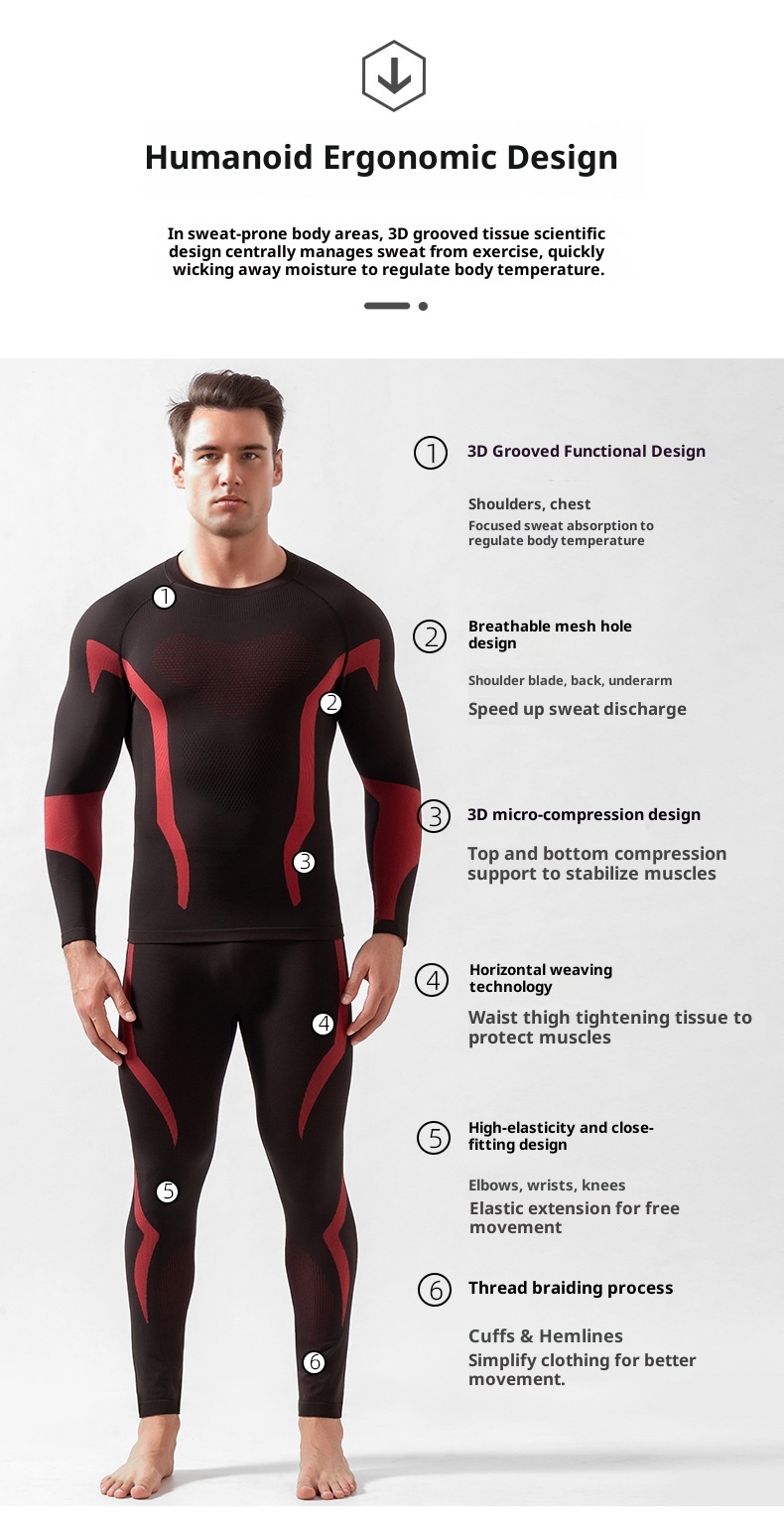 001 Autunno Inverno Sci Asciugatura Rapida Genitore-Bambino Set Uomo Donna Strato Base Abbigliamento Aderente a Compressione Ciclismo Sport All'Aria Aperta_voghion.com