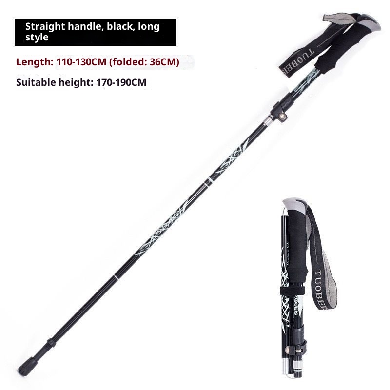 001 Anti-Slip Folding Trekking Pole Elderly 4-Section Walking Stick Telescopic Aluminum Alloy Cane Wholesale Hot Sale_voghion.com