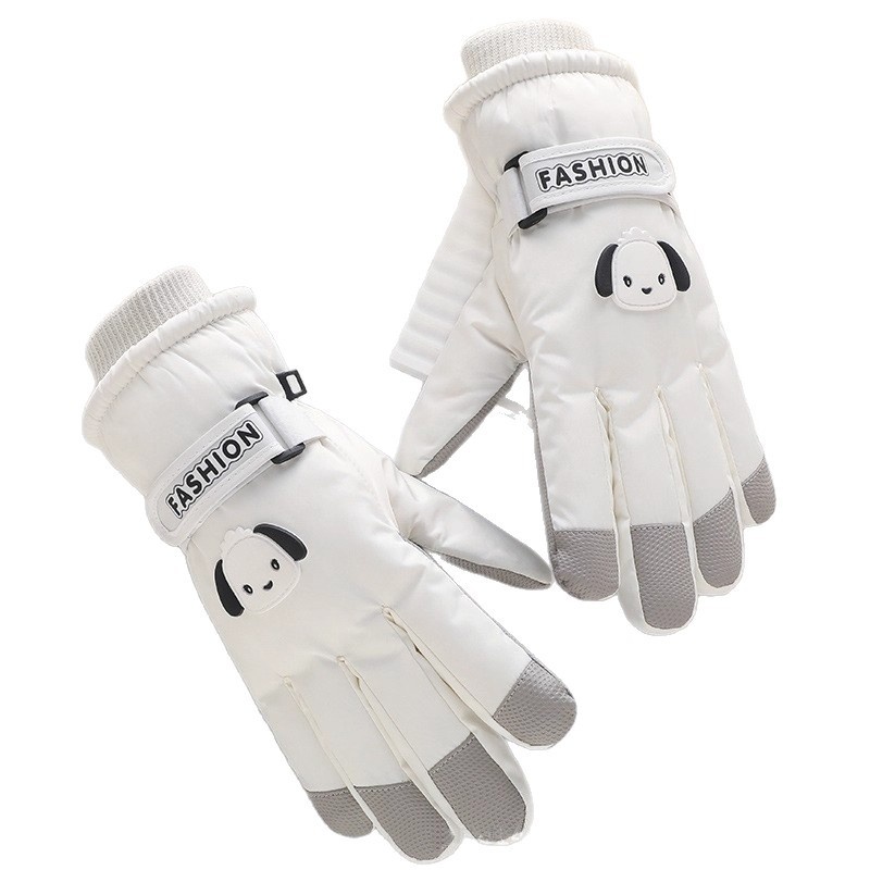 001 Fietshandschoenen voor dames Winterbezorging Elektrische scooter Motorfiets Ski Leuke verdikte fleece_voghion.com