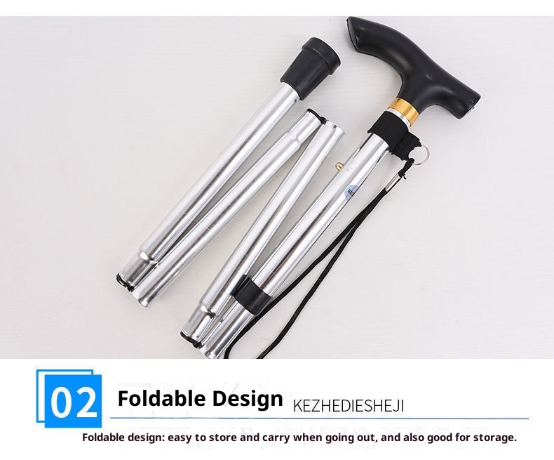 001 Ultraleichte, faltbare Trekkingstöcke, faltbare Wanderstöcke, ausziehbare, tragbare Reisestöcke aus ABS_voghion.com