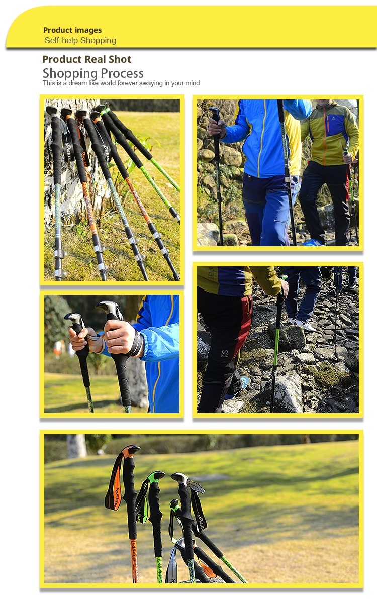 001 Manufacturer Wholesale Thickened New Model 7075 Metal External Lock Hiking Walking Stick_voghion.com