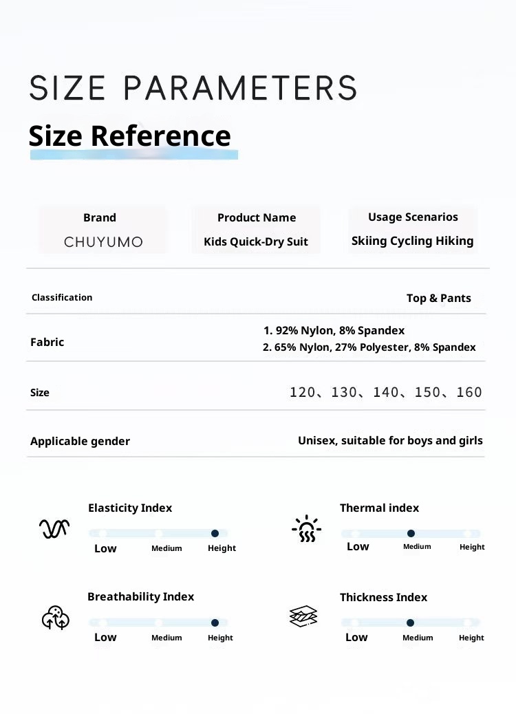 001 Children's Ski Quick-Dry Thermal Underwear For Boys And Girls Winter Snow Play Climbing Breathable Sleeve Long Pants_voghion.com