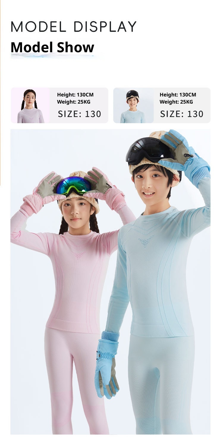 001 Ski Quick-Dry Clothing For Children Boys And Girls Same Style Outdoor Base Layer Knitted Seamless Thermal Underwear_voghion.com