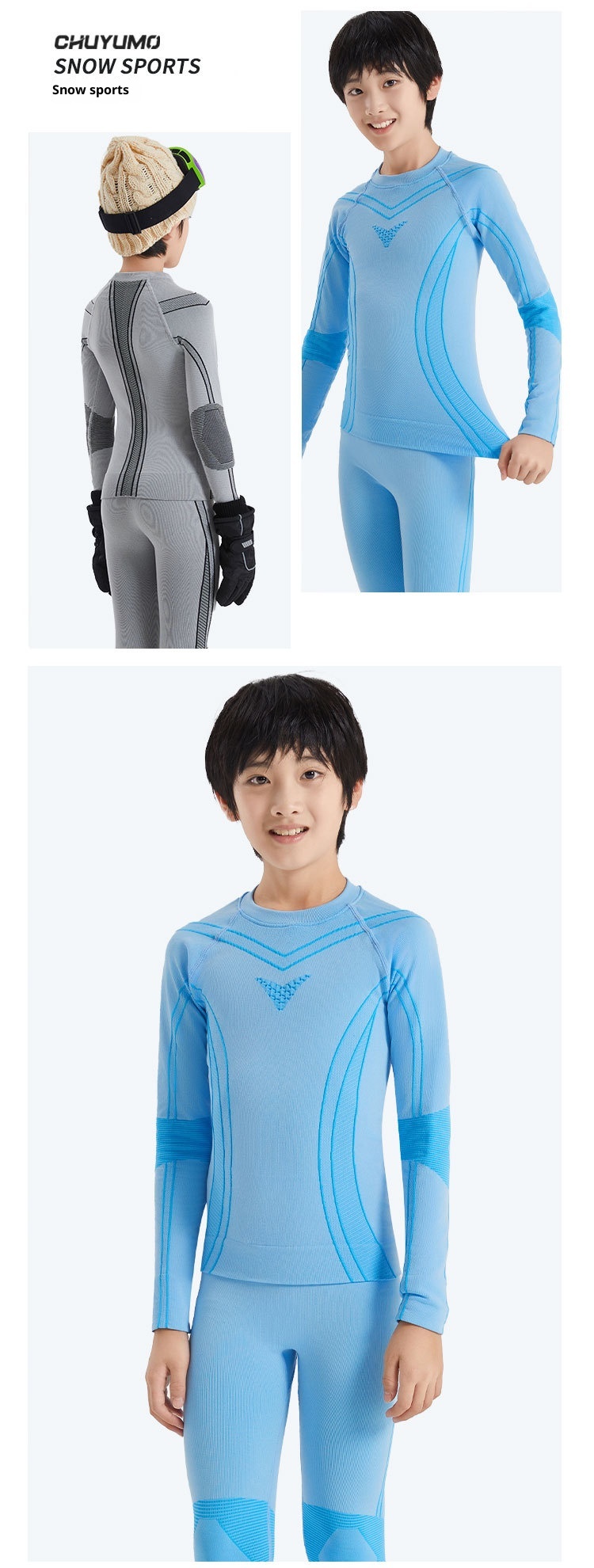 001 Quick-Dry Clothing For Children, Thermal Compression Functional Underwear, Boys And Girls Sweat-Wicking Breathable Set,_voghion.com