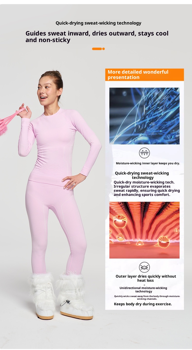 001 Merino Yünü Erkekler ve Kadınlar İçin Açık Hava Yürüyüşü Sonbahar Kış Termal Ter Emici İç Çamaşırı Kayak Takımı Hızlı Kuruyan Giysiler_voghion.com