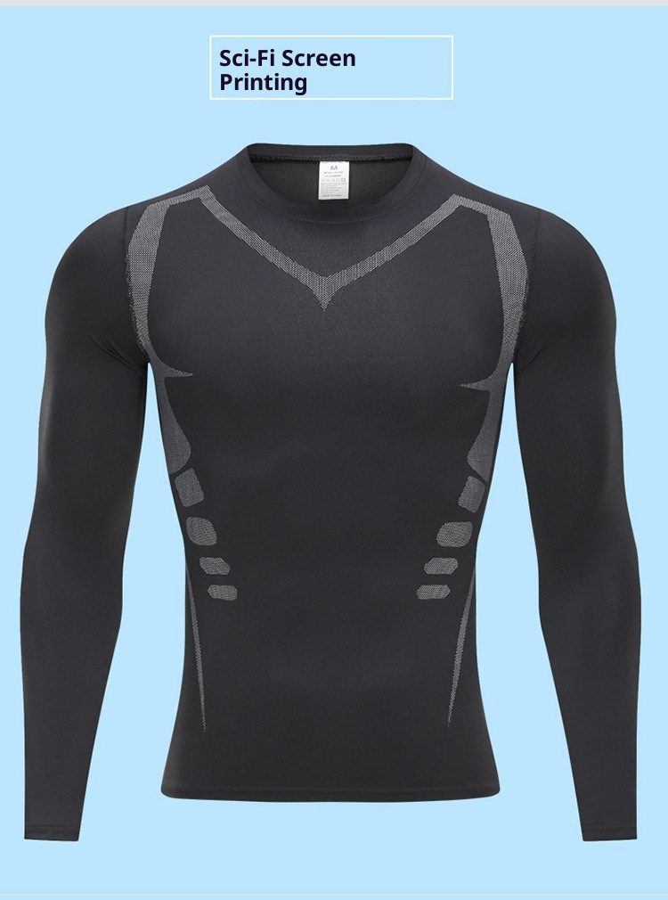 001 Fornitore diretto del produttore per abbigliamento fitness elasticizzato a maniche lunghe a compressione a rapida asciugatura per corsa e basket_voghion.com