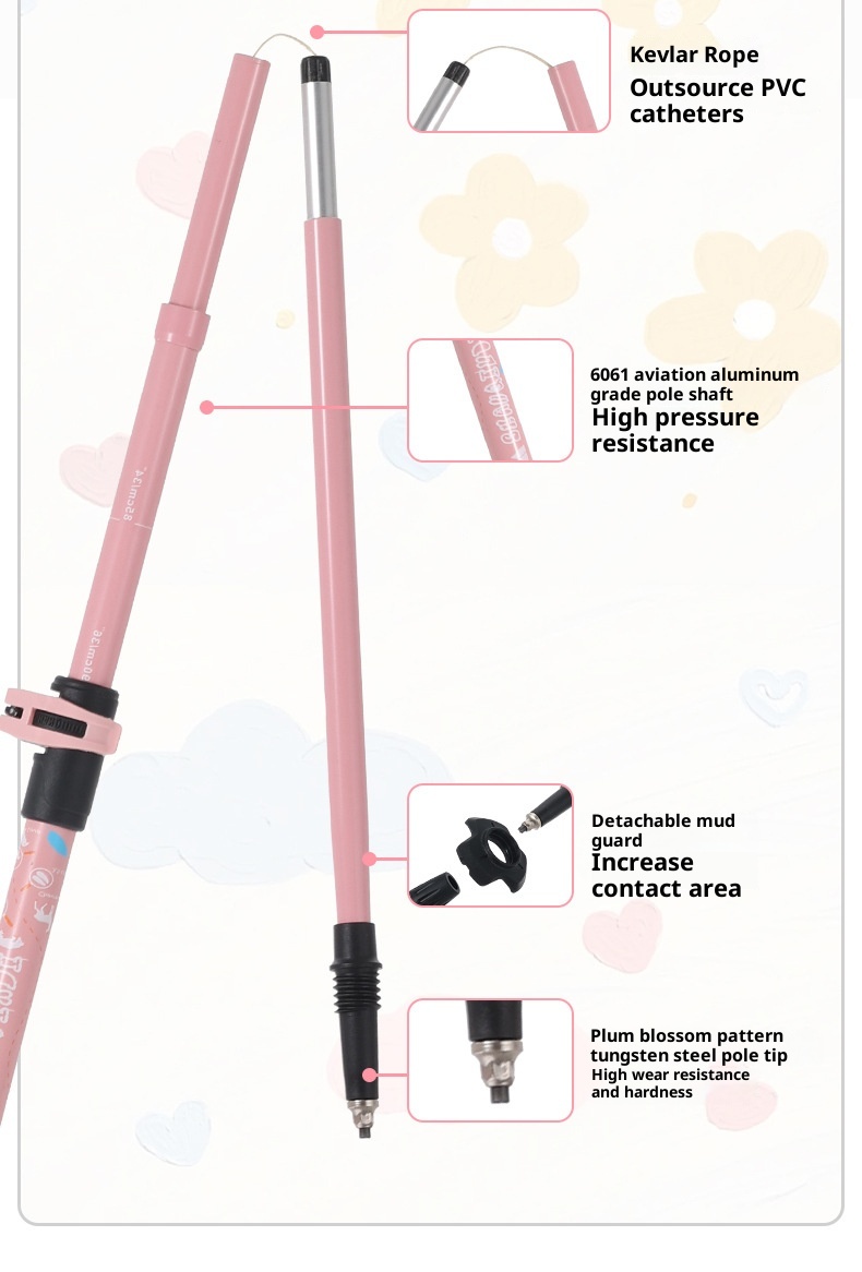 001 Bastone da passeggio ultraleggero pieghevole per bambini da 32 cm, per arrampicata e trekking_voghion.com